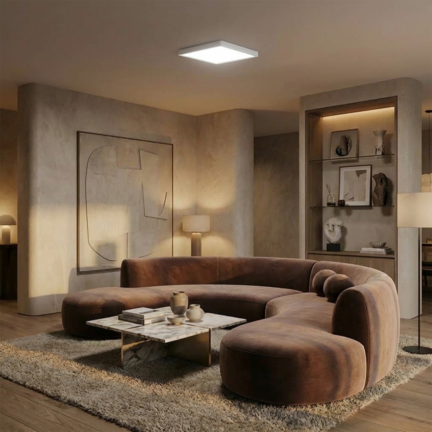 Brilagi - LED dæmpbar loftlampe ESTELA SQUARE LED/36W/230V 3000-6500K 31x31 cm hvid + fjernbetjening