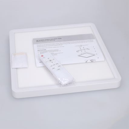Brilagi - LED dæmpbar loftlampe ESTELA SQUARE LED/36W/230V 3000-6500K 31x31 cm hvid + fjernbetjening