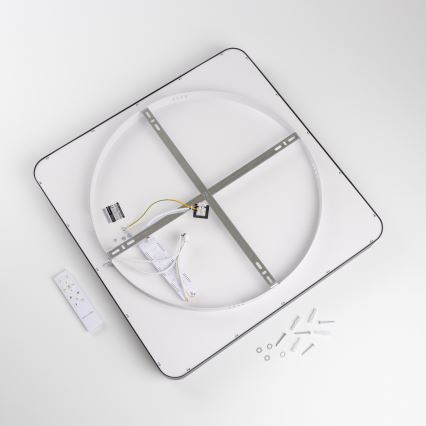 Brilagi - Dæmpbar LED-loftarmatur FALCON II LED/125W/230V 3000-6500K 60x60 cm sort + fjernbetjening