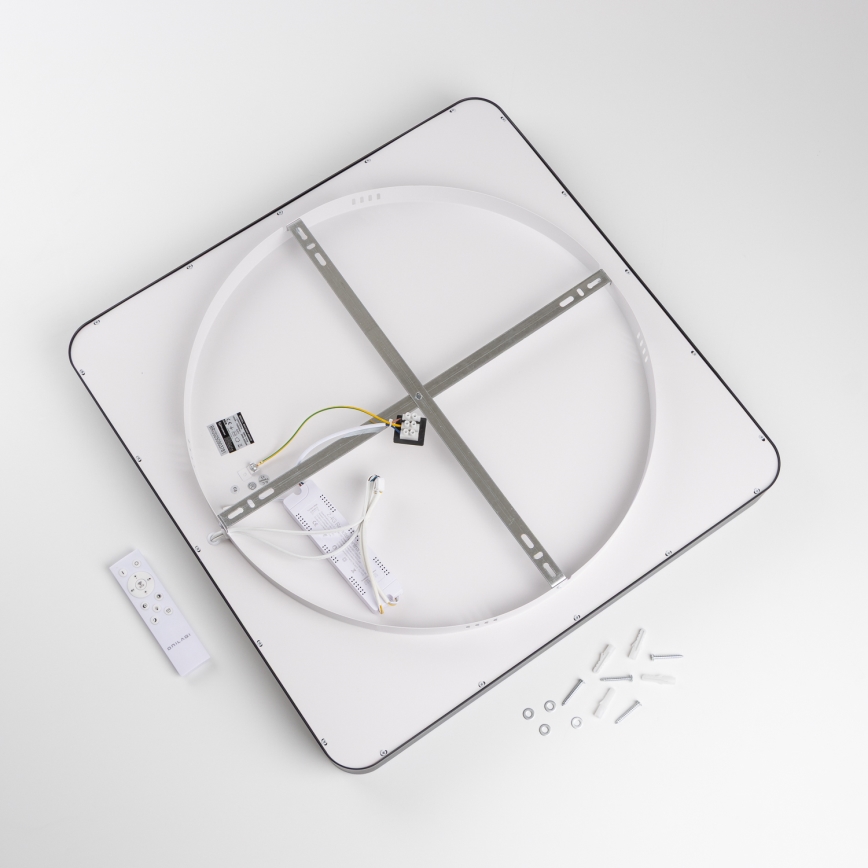 Brilagi - Dæmpbar LED-loftarmatur FALCON II LED/125W/230V 3000-6500K 60x60 cm sort + fjernbetjening