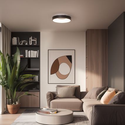 Brilagi - LED-dæmpbar loftlampe FALCON II LED/67W/230V 3000-6500K Ø 40 cm sort + fjernbetjening