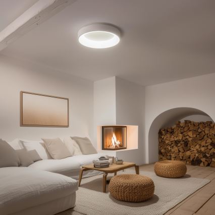 Brilagi - Dæmpbar LED-loftlampe FALCON LED/80W/230V 3000-6500K Ø 60 cm hvid + fjernbetjening