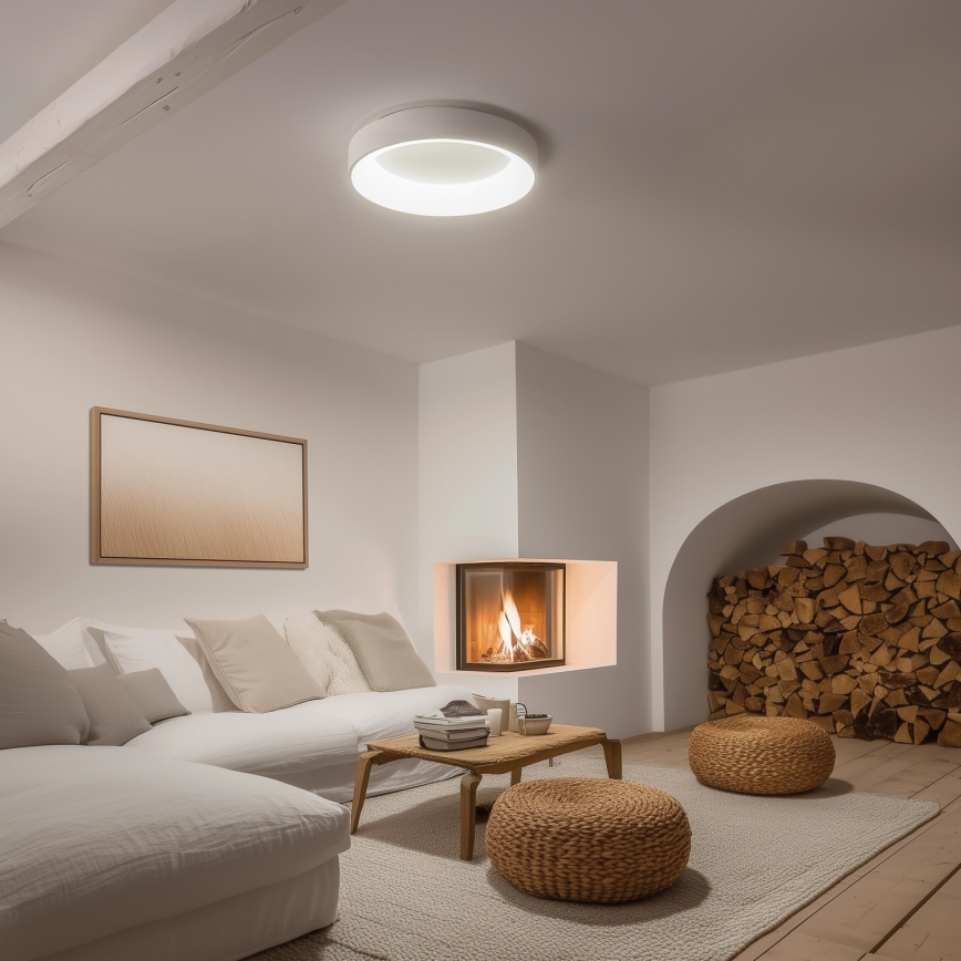 Brilagi - Dæmpbar LED-loftlampe FALCON LED/80W/230V 3000-6500K Ø 60 cm hvid + fjernbetjening