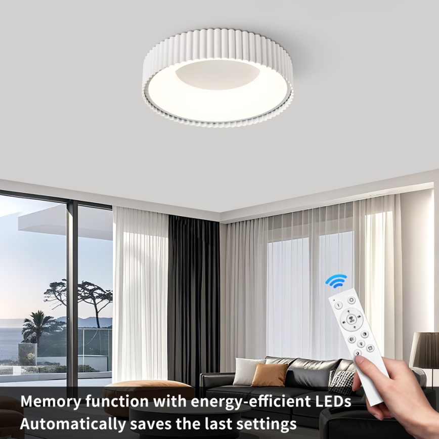 Brilagi - Dæmpbar LED-loftlampe FALCON MODERN LED/30W/230V 3000-6000K 40 cm hvid + fjernbetjening