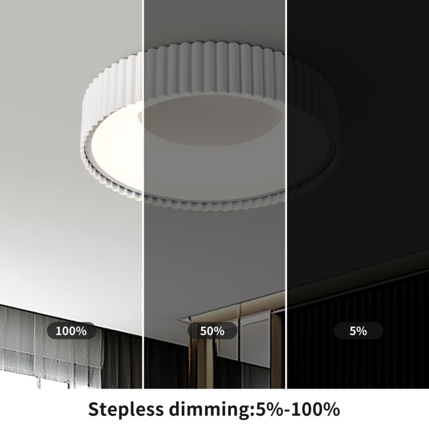 Brilagi - Dæmpbar LED-loftlampe FALCON MODERN LED/30W/230V 3000-6000K 40 cm hvid + fjernbetjening