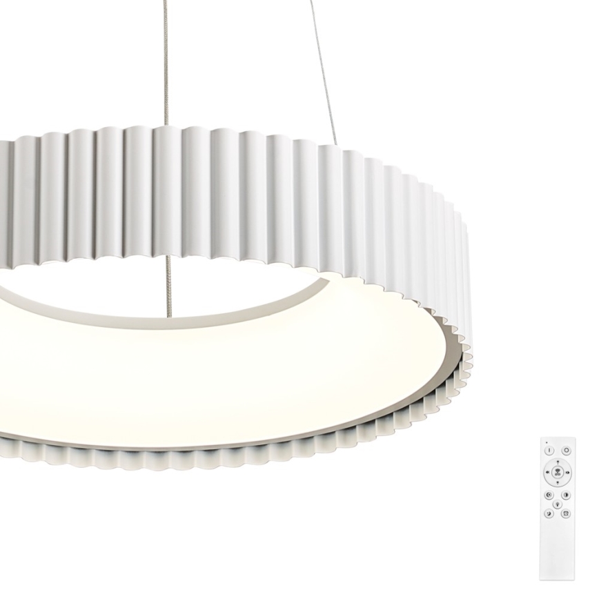 Brilagi - LED-dæmpbar pendel på wire FALCON MODERN LED/30W/230V 3000-6000K Ø 40 cm hvid + fjernbetjening