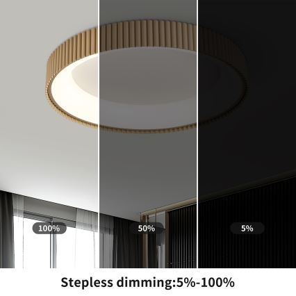 Brilagi - LED dæmpbar loftlampe FALCON MODERN LED/54W/230V 3000-6500K 60 cm beige + fjernbetjening