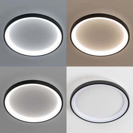 Brilagi - Dæmpbar LED-loftlampe FALCON SLIM LED/42W/230V 3000–6500K Ø 50 cm sort + fjernbetjening