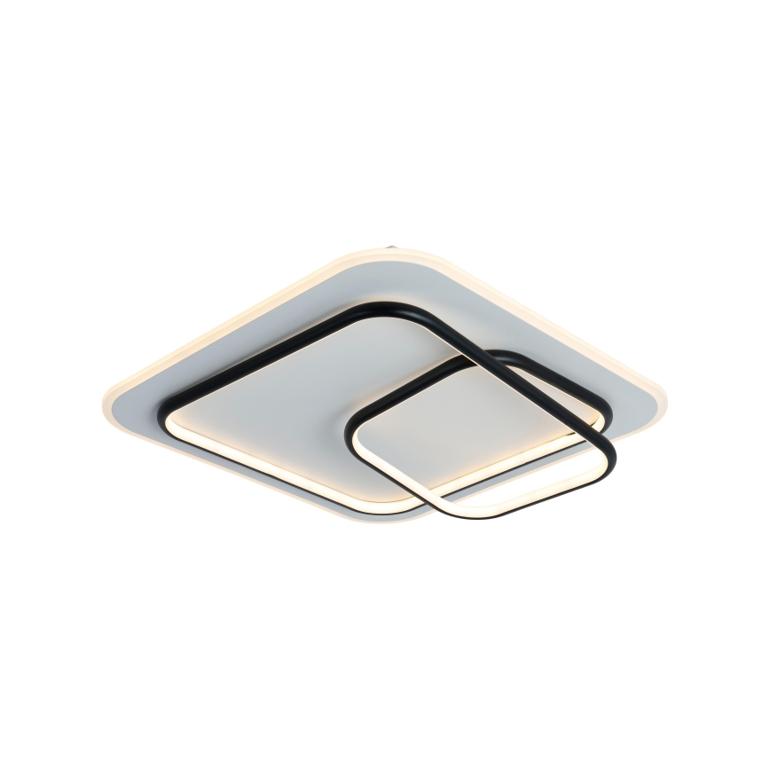 Brilagi - Dæmpbar LED-loftlampe FLARE LED/81W/230V 3000-6000K 50x50 cm hvid/sort + fjernbetjening