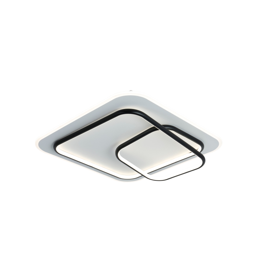 Brilagi - Dæmpbar LED-loftlampe FLARE LED/81W/230V 3000-6000K 50x50 cm hvid/sort + fjernbetjening