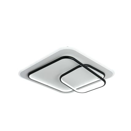 Brilagi - Dæmpbar LED-loftlampe FLARE LED/81W/230V 3000-6000K 50x50 cm hvid/sort + fjernbetjening