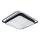 Brilagi - dæmpbar LED-loftlampe FLARE LED/102W/230V 3000-6000K 50x50 cm sort + fjernbetjening