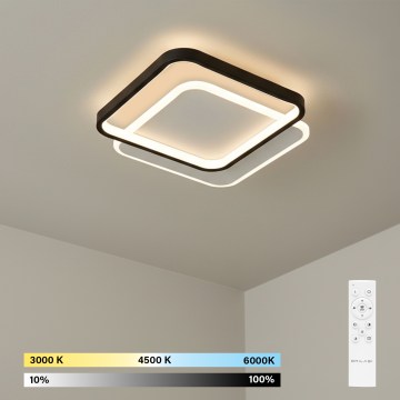 Brilagi - Dæmpbar LED-loftlampe FLARE LED/43W/230V 3000-6000K 39,5x45 cm hvid/sort + fjernbetjening