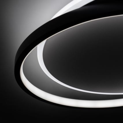 Brilagi - Dæmpbar LED-loftlampe FLARE LED/48W/230V 3000-6000K 39,5 x 45 cm hvid/sort + fjernbetjening