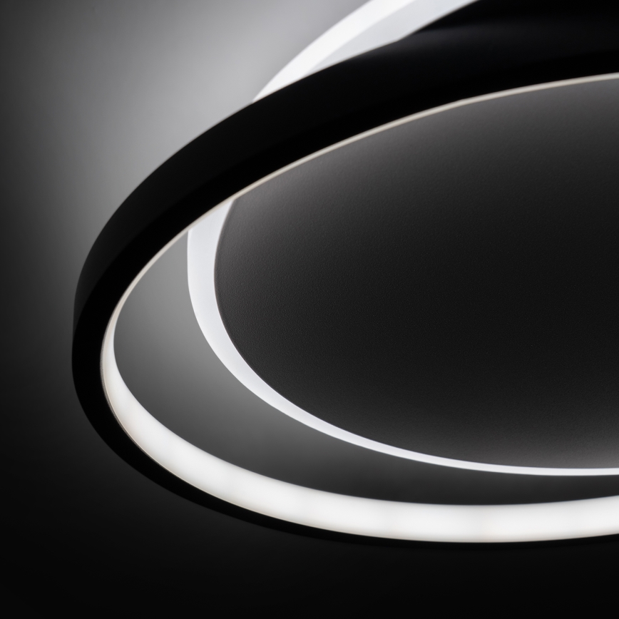 Brilagi - Dæmpbar LED-loftlampe FLARE LED/48W/230V 3000-6000K 39,5 x 45 cm hvid/sort + fjernbetjening