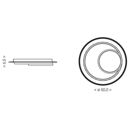 Brilagi - dæmpbar LED-loftlampe FLARE LED/70W/230V 3000-6000K Ø 50 cm hvid/sort + fjernbetjening