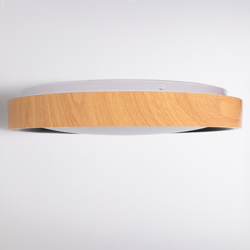 Brilagi - LED-dæmpbar loftlampe FLOCO LED/48W/230V 3000-6500K Ø 40 cm træfinish/sort + fjernbetjening