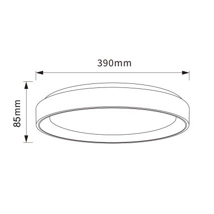 Brilagi - LED-dæmpbar loftlampe FLOCO LED/48W/230V 3000-6500K Ø 40 cm træfinish/sort + fjernbetjening
