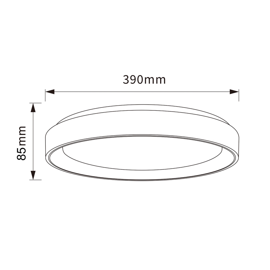 Brilagi - LED-dæmpbar loftlampe FLOCO LED/48W/230V 3000-6500K Ø 40 cm træfinish/sort + fjernbetjening