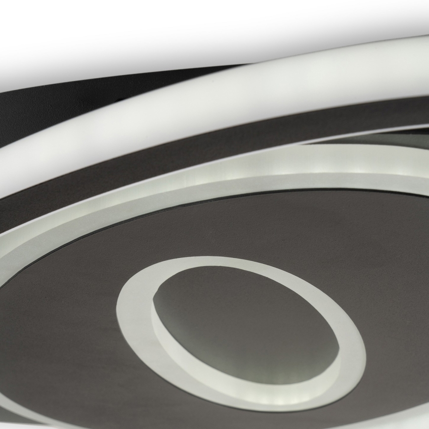 Brilagi - Dæmpbar LED-loftlampe IRIS LED/78W/230V 3000-6000K 37x49 cm sort + fjernbetjening