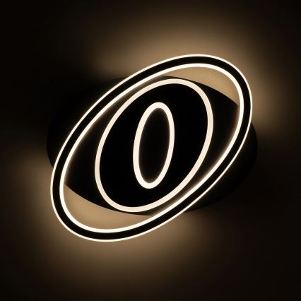 Brilagi - Dæmpbar LED-loftlampe IRIS LED/78W/230V 3000-6000K 37x49 cm sort + fjernbetjening