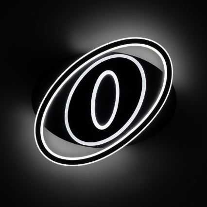 Brilagi - Dæmpbar LED-loftlampe IRIS LED/78W/230V 3000-6000K 37x49 cm sort + fjernbetjening