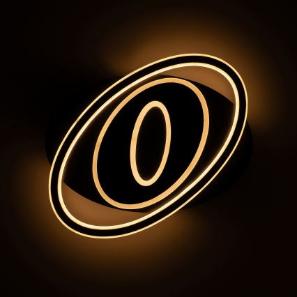 Brilagi - Dæmpbar LED-loftlampe IRIS LED/78W/230V 3000-6000K 37x49 cm sort + fjernbetjening