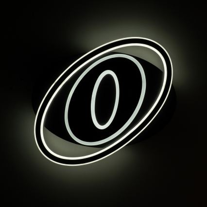 Brilagi - Dæmpbar LED-loftlampe IRIS LED/78W/230V 3000-6000K 37x49 cm sort + fjernbetjening