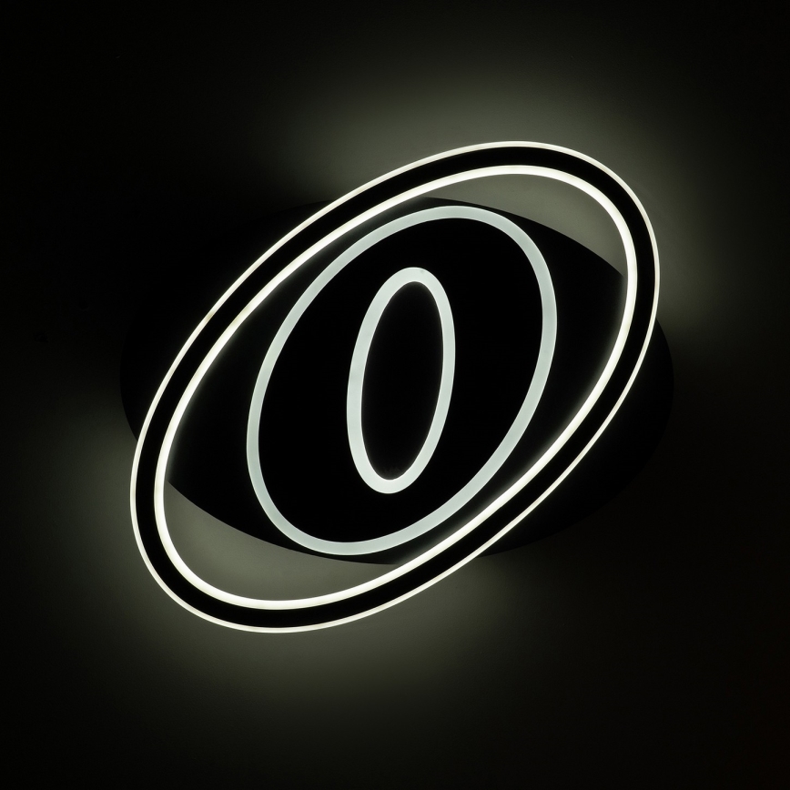 Brilagi - Dæmpbar LED-loftlampe IRIS LED/78W/230V 3000-6000K 37x49 cm sort + fjernbetjening
