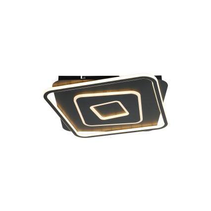 Brilagi - LED-dæmpbar loftlampe IRIS LED/98W/230V 3000-6000K 50x50 cm sort + fjernbetjening