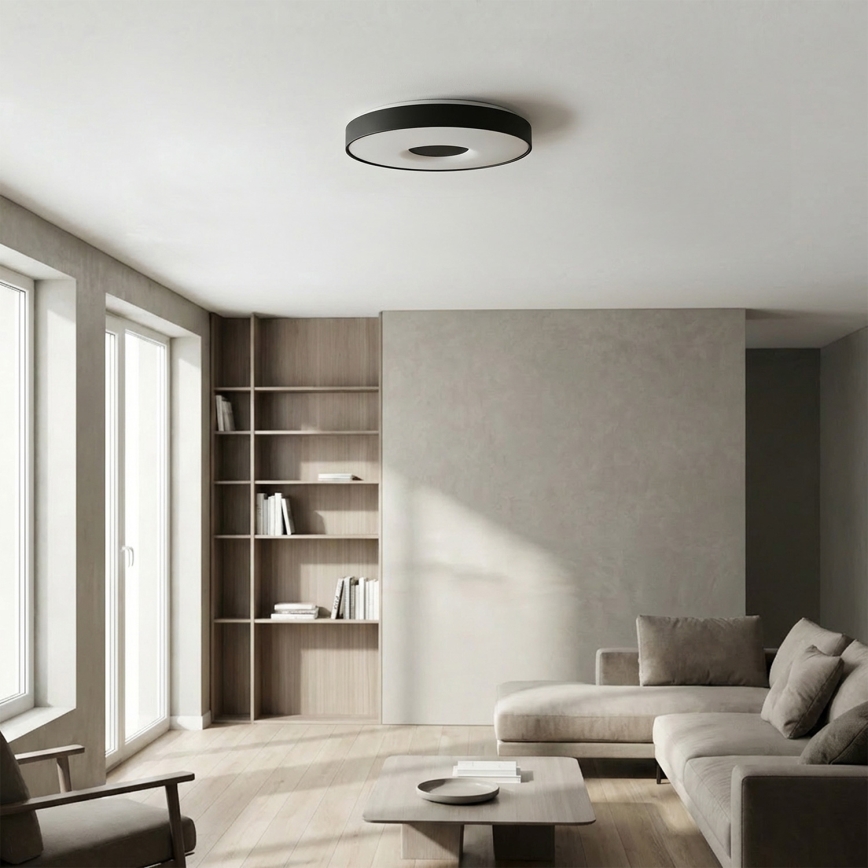 Brilagi - LED dæmpbar loftlampe JAMIS LED/48W/230V 3000-6500K Ø 39 cm sort + fjernbetjening