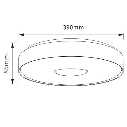 Brilagi - LED dæmpbar loftlampe JAMIS LED/48W/230V 3000-6500K Ø 39 cm sort + fjernbetjening