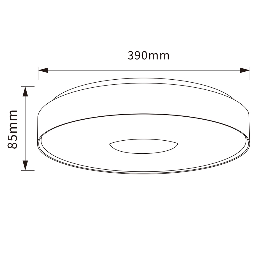 Brilagi - LED dæmpbar loftlampe JAMIS LED/48W/230V 3000-6500K Ø 39 cm sort + fjernbetjening