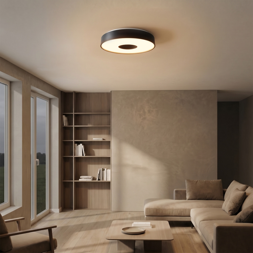 Brilagi - LED dæmpbar loftlampe JAMIS LED/48W/230V 3000-6500K Ø 39 cm sort + fjernbetjening