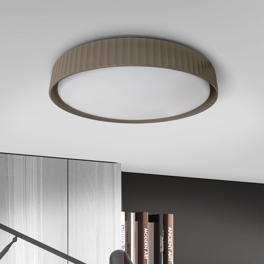 Brilagi - Dæmpbar LED-loftlampe LUCIA LED/48W/230V 3000–6500K Ø 41 cm taupe + fjernbetjening