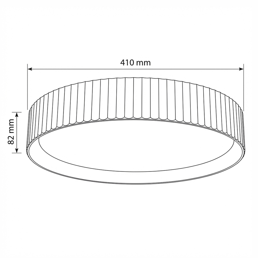 Brilagi - Dæmpbar LED-loftlampe LUCIA LED/48W/230V 3000–6500K Ø 41 cm taupe + fjernbetjening