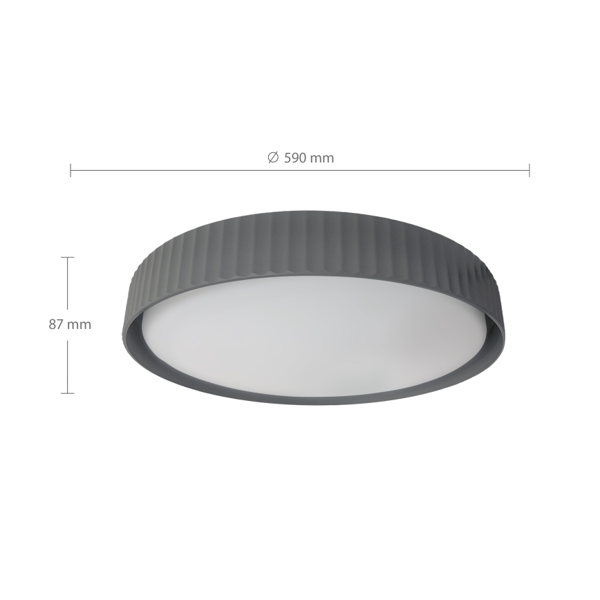 Brilagi - LED dæmpbar loftlampe LUCIA LED/60W/230V 3000-6500K Ø 59 cm grå + fjernbetjening