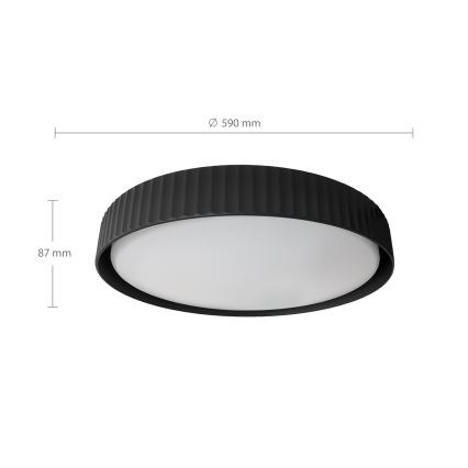 Brilagi - Dæmpbar LED-loftlampe LUCIA LED/60W/230V 3000-6500K Ø59 cm sort + fjernbetjening