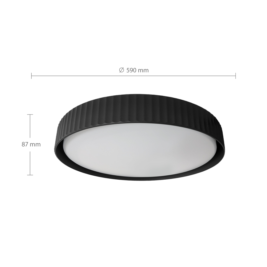 Brilagi - Dæmpbar LED-loftlampe LUCIA LED/60W/230V 3000-6500K Ø59 cm sort + fjernbetjening