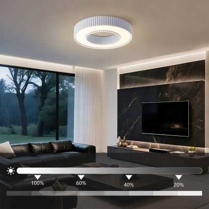 Brilagi - Dæmpbar LED-loftlampe LUMIX LED/48W/230V 3000-6000K hvid Ø 50 cm + fjernbetjening