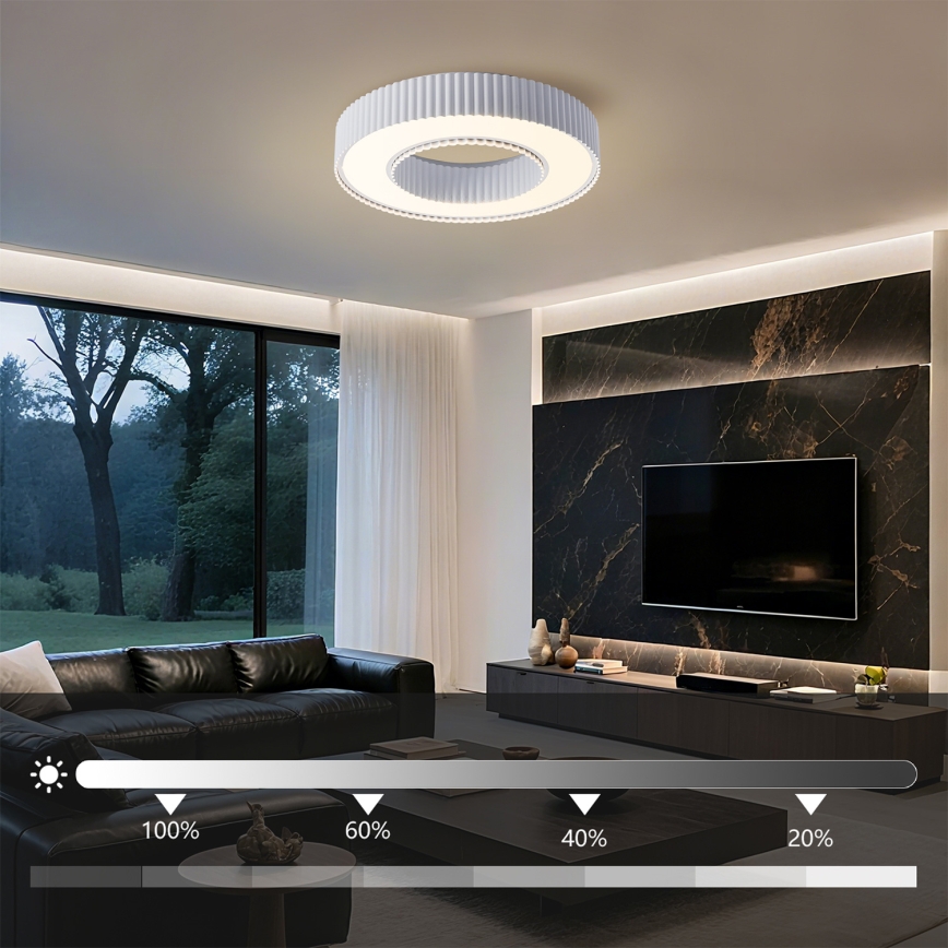 Brilagi - Dæmpbar LED-loftlampe LUMIX LED/48W/230V 3000-6000K hvid Ø 50 cm + fjernbetjening