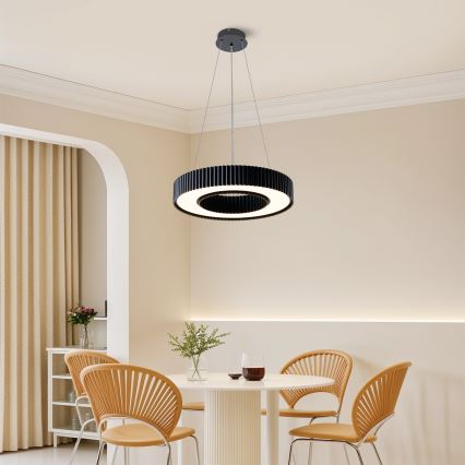 Brilagi - LED dæmpbar pendel på wire LUMIX LED/48W/230V 3000-6000K sort Ø 50 cm + fjernbetjening