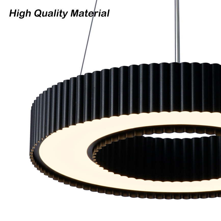 Brilagi - LED dæmpbar pendel på wire LUMIX LED/48W/230V 3000-6000K sort Ø 50 cm + fjernbetjening