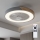 Brilagi - Dæmpbar LED-loftlampe med loftventilator LED/38W/230V 3000-6500K 3000-6500K Ø 50 cm grå/eg + fjernbetjening