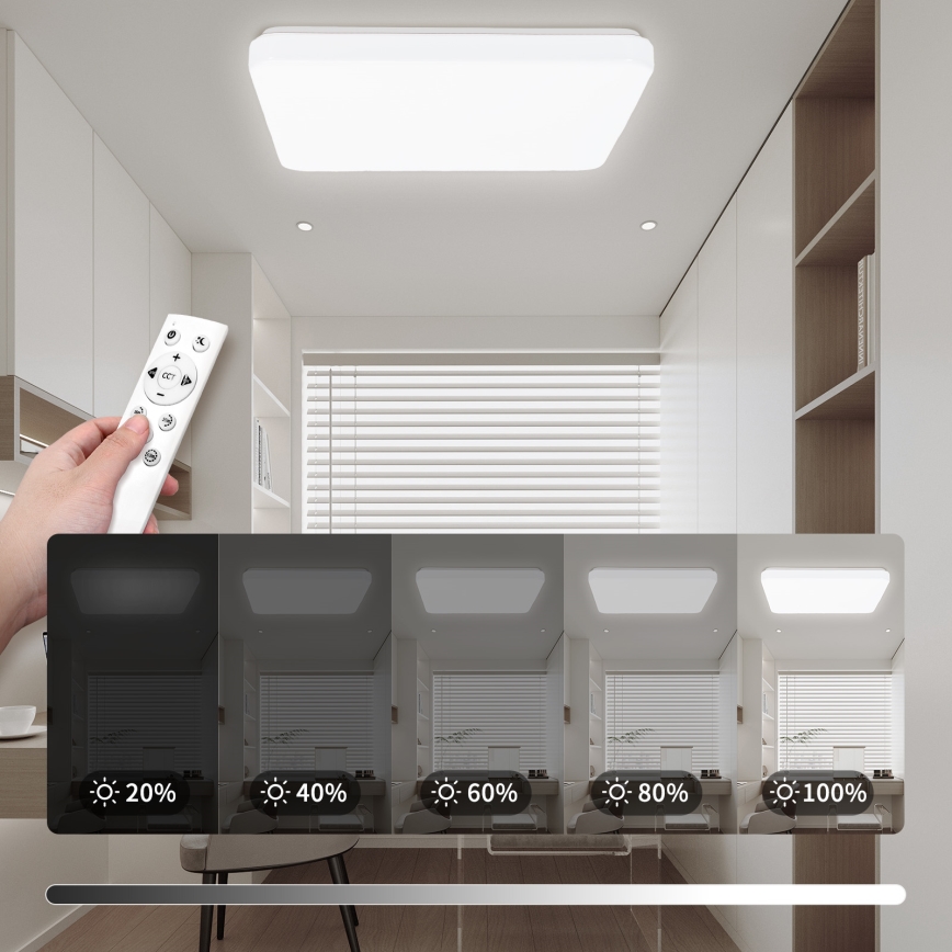 Brilagi - LED dæmpbar loftlampe MILKY WAY LED/24W/230V 3000-6500K 37x37 cm + fjernbetjening