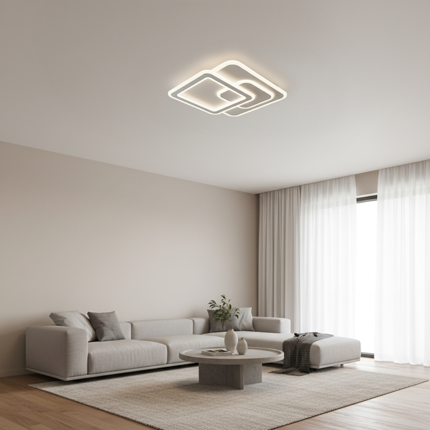 Brilagi - Dæmpbar LED-loftlampe MODERN LED/80W/230V 3000-6000K 52,5x52,5 cm + fjernbetjening