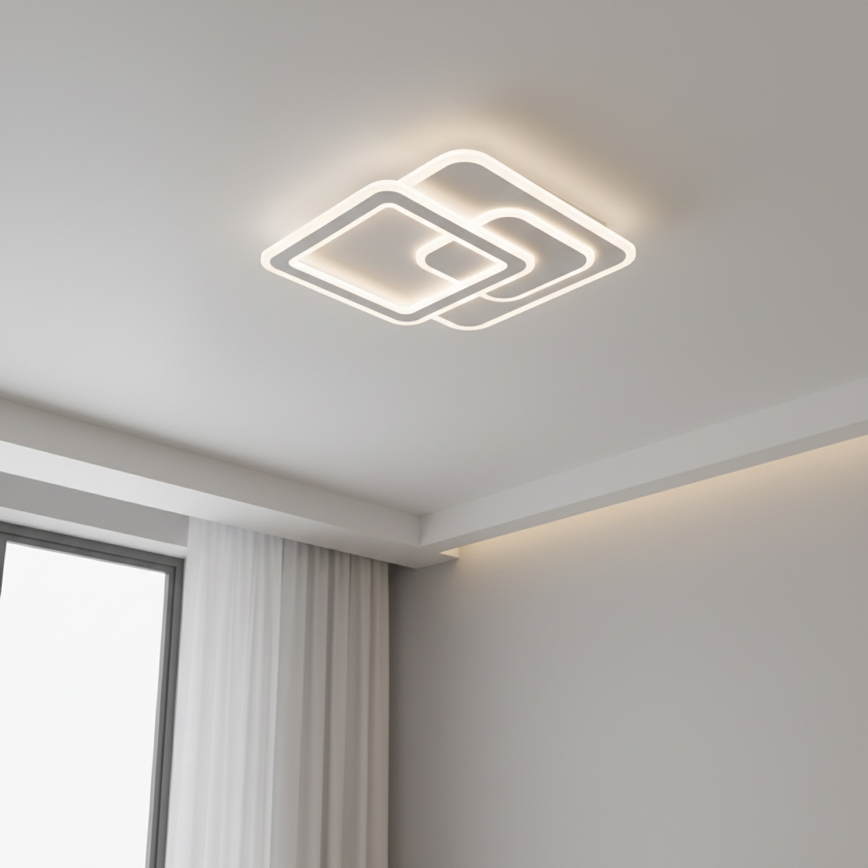Brilagi - Dæmpbar LED-loftlampe MODERN LED/80W/230V 3000-6000K 52,5x52,5 cm + fjernbetjening