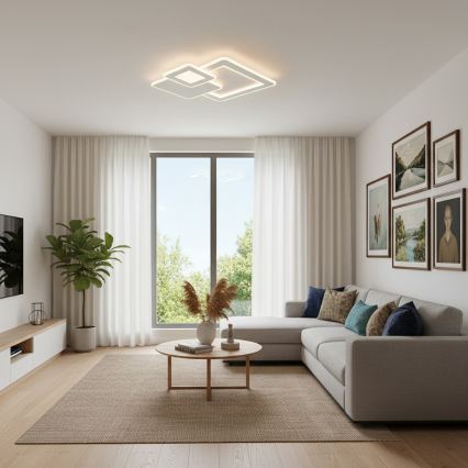 Brilagi - LED dæmpbar loftlampe MODERN LED/93W/230V 3000-6000K 48,5x48,5 cm + fjernbetjening