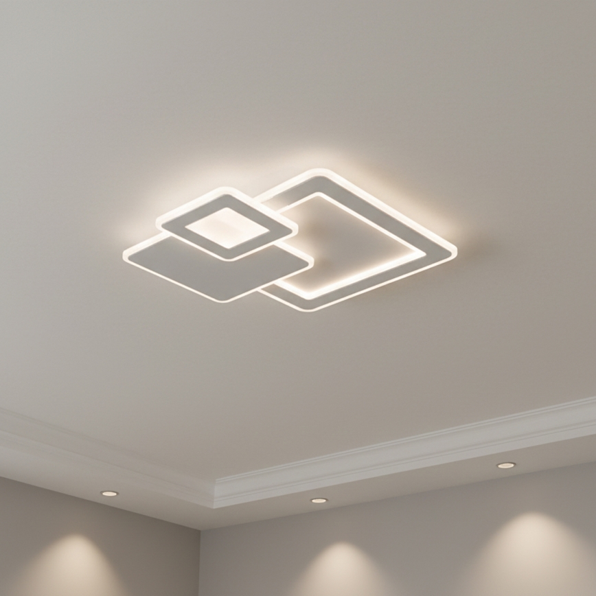 Brilagi - LED dæmpbar loftlampe MODERN LED/93W/230V 3000-6000K 48,5x48,5 cm + fjernbetjening