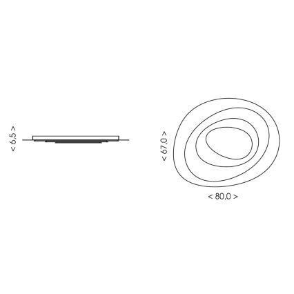 Brilagi - LED-dæmpbar loftlampe MODERN MAXI LED/87W/230V 3000-6000K 67x80 cm + fjernbetjening